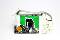 Purse Bolsa - Green / White Horse - Horse Feed