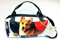 Duffel Bolsa - White/Blue Corgi - Ol'roy Kibbles
