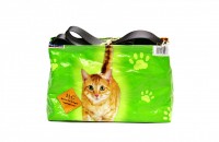 Purse Bolsa - Green Cat - Hill Country Fare 4 Flavor Morsels